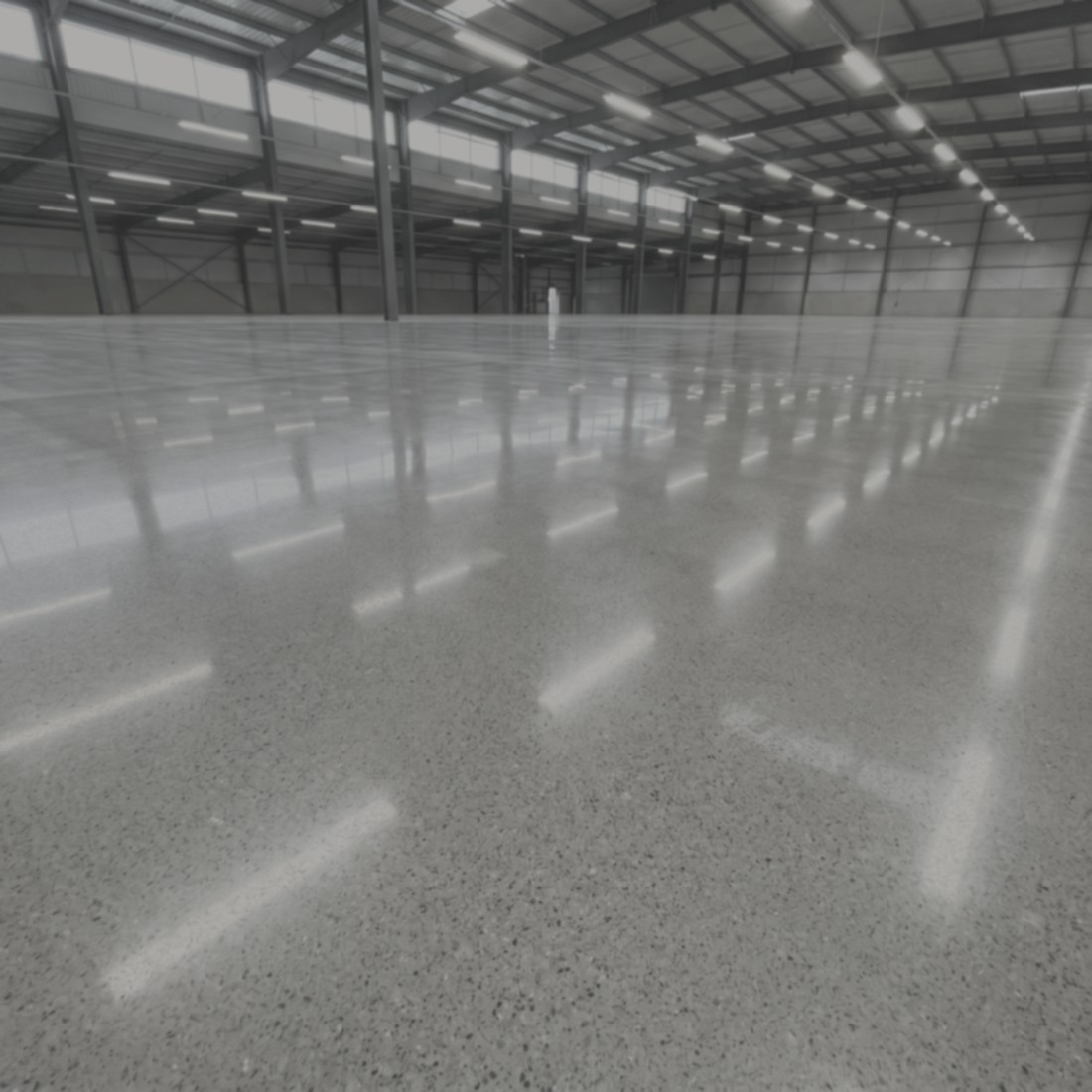 Raw unpolished warehouse concrete slab before polishing